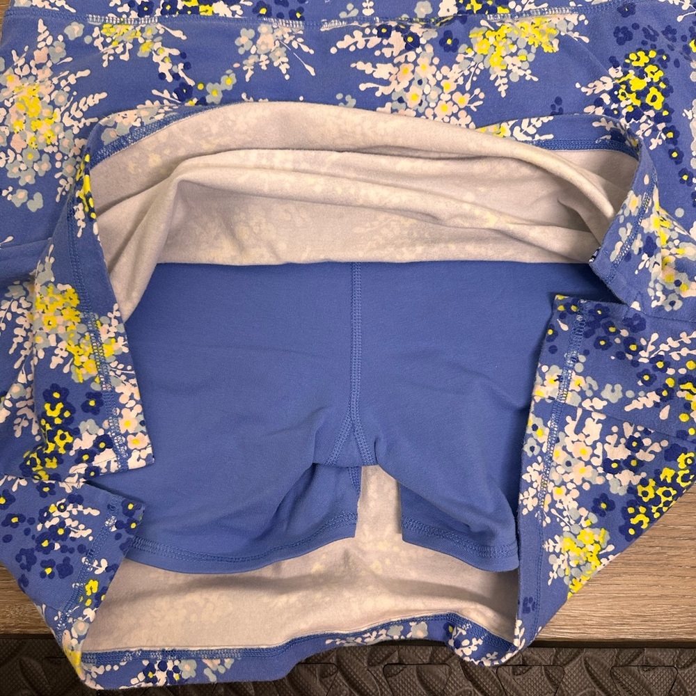 Talbots Blue Floral Mini Skort - Picture 3 of 4